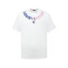 LV T-shirt White Gradient Logo