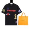 LV x Basket T-shirt  Crossover Round Neck Printing