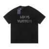 LV T-shirt Black Distressed Logo