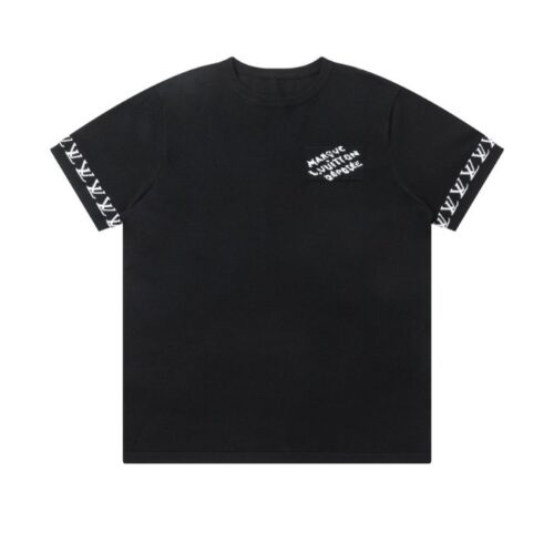 LV T-shirt Black Sleeve Monogram