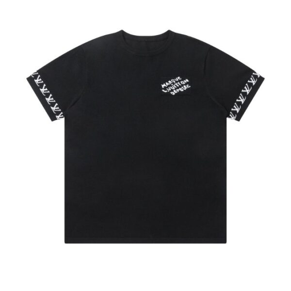 1-114.jpg LV T-shirt Black Sleeve Monogram