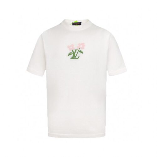1-58-2.jpg LV T-shirt White Floral Logo