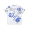 LV T-shirt White Blue Print