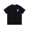 LV T-shirt Black White Logo