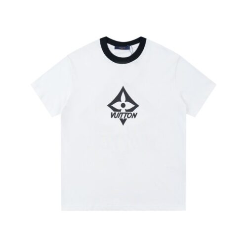 1-65-1.jpg LV T-shirt White Monogram Logo