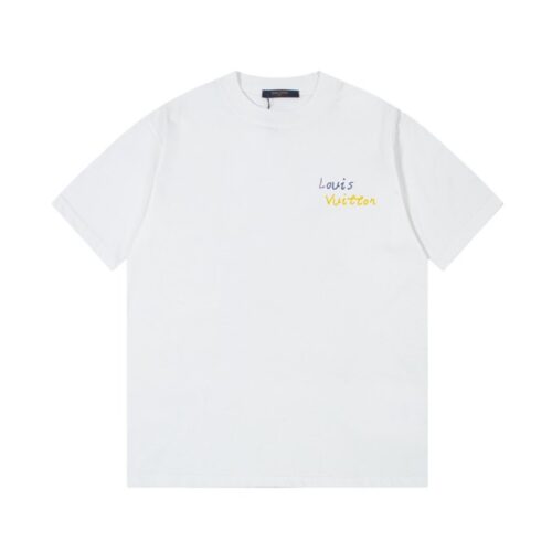 2-114.jpg LV T-shirt White Yellow Monogram