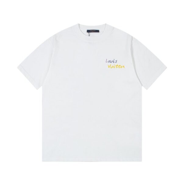 LV T-shirt White Yellow Monogram