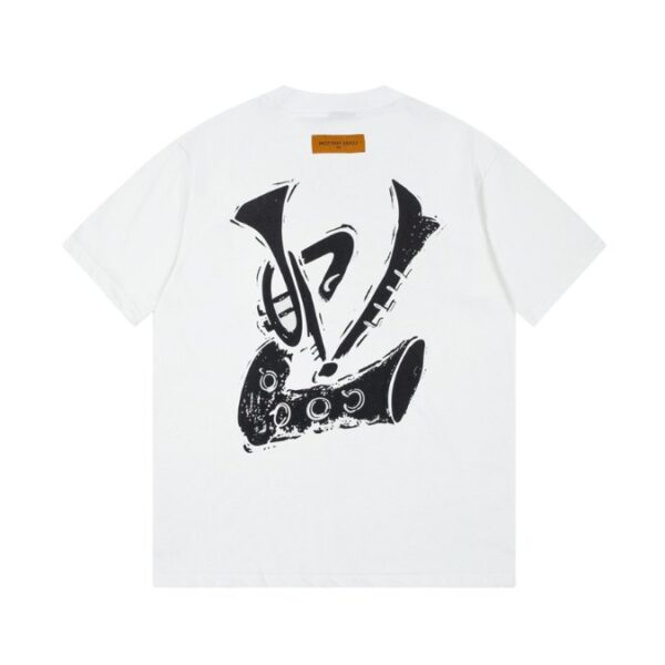 LV T-shirt White Instrument Graphic