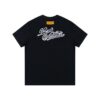 LV T-shirt Black White Logo