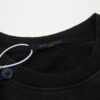 LV T-shirt Black Distressed Logo