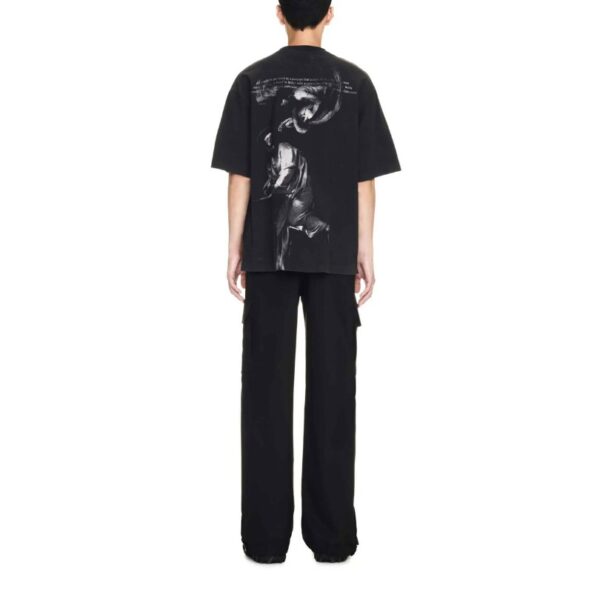 OFF-WHT T-shirt S.Matthew Skate Tee with Off Wht Logo Black