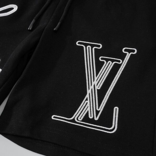 334.jpg LV Shorts Black Script Embroidery