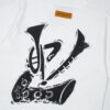 LV T-shirt White Instrument Graphic
