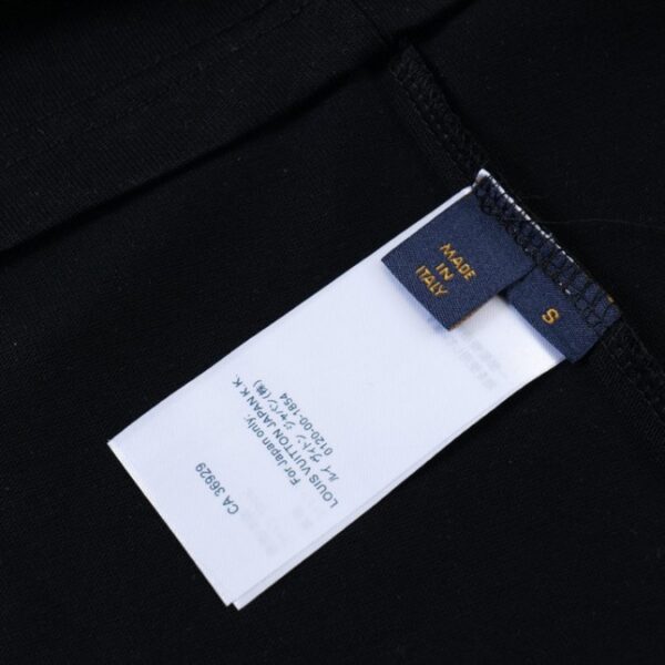 LV T-shirt Black White Logo