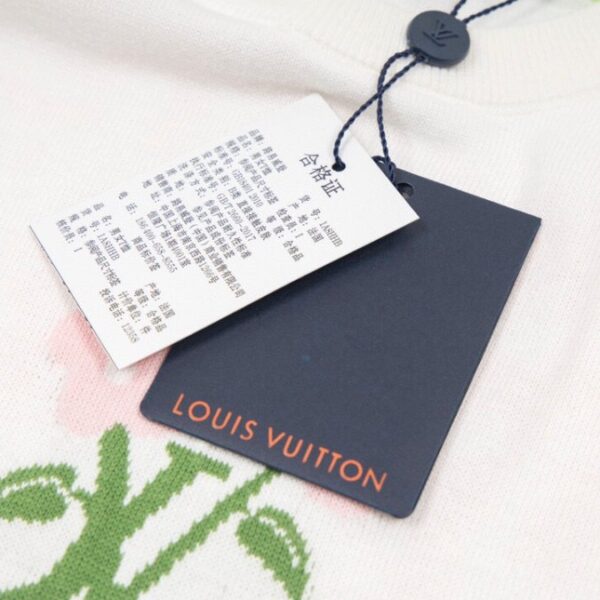 LV T-shirt White Floral Logo