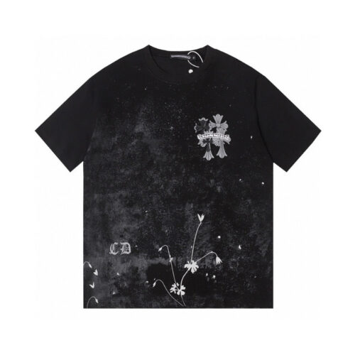 CHRM HRTS T-shirt Floral Graphic Black