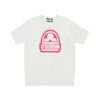 LV T-shirt White Pink Logo