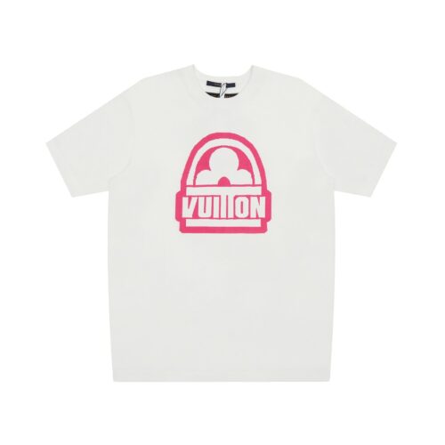 bbe35536.jpg LV T-shirt White Pink Logo