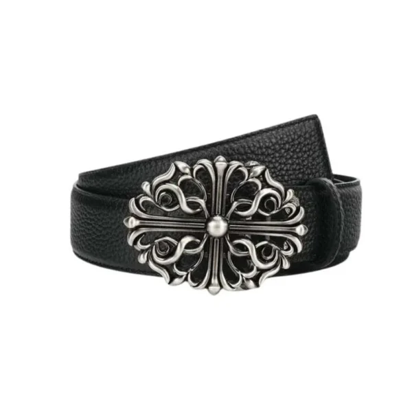 belt-chrome-hearts-black-leather-silver-buckle-ch065.webp Belt Chrome Hearts Black Leather Silver Buckle CH065