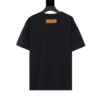 LV T-shirt Black Embroidered Logo