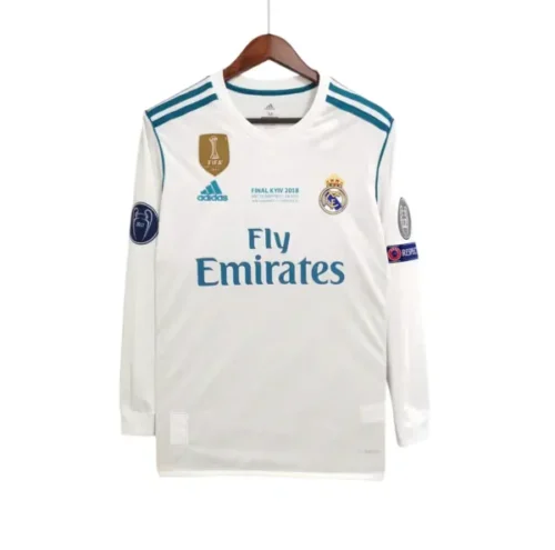 Camiseta Retro Real Madrid 17/18 1ª Equipación – Edición Final Champions League (manga larga)