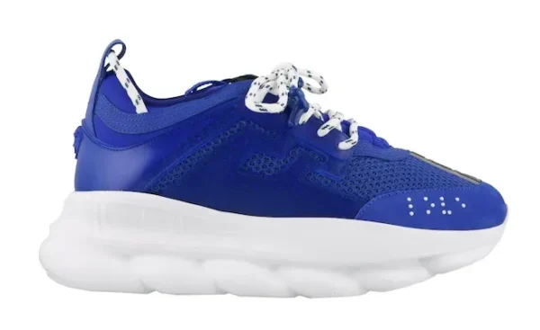 Chain Reaction Blue Mesh Rubber Suede