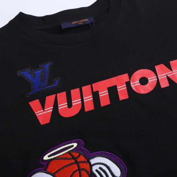 LV x Basket T-shirt  Crossover Round Neck Printing