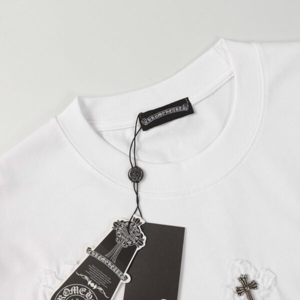 CHRM HRTS T-shirt White Cross Embroidery