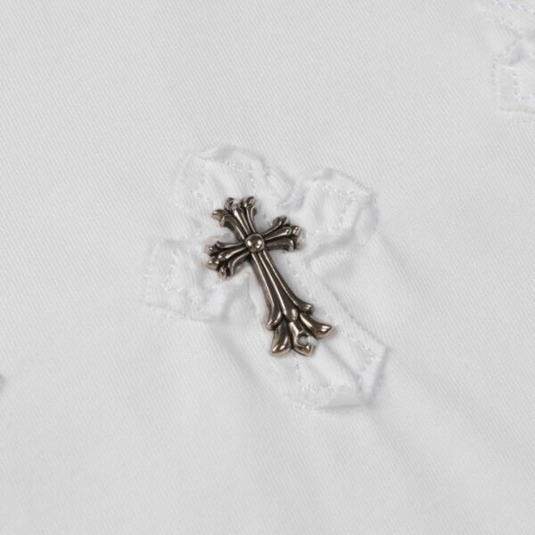 CHRM HRTS T-shirt White Cross Embroidery