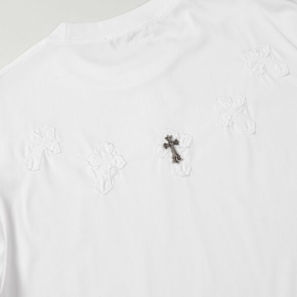 CHRM HRTS T-shirt White Cross Embroidery