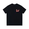 LV T-Shirt Multicolor Logo Black