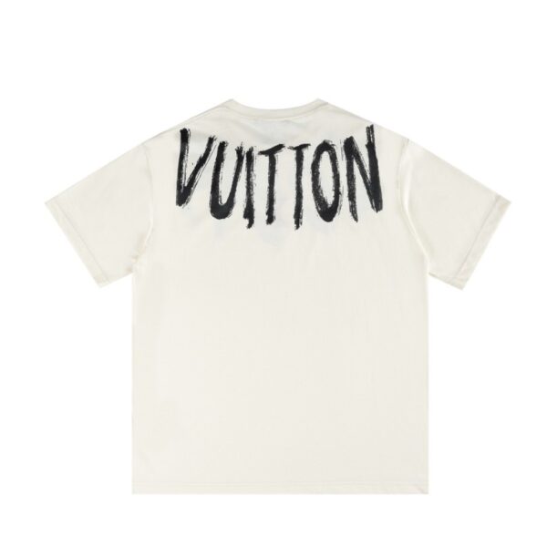 LV T-shirt Brushstroke Logo White