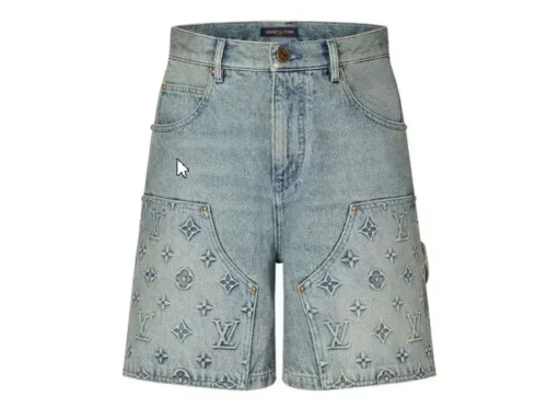 lvd.webp Louis Vuitton Denim Carpenter Shorts Blue