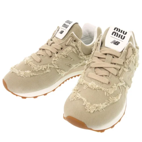 Miu Miu x New Balance 574 denim sneakers ll