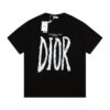 CD T-shirt Black Graphic Logo Couture