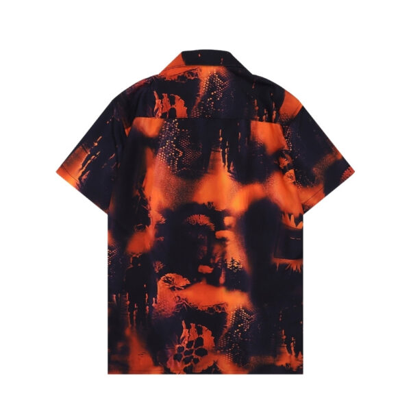 PRD Shirt Orange Black Graphic Print