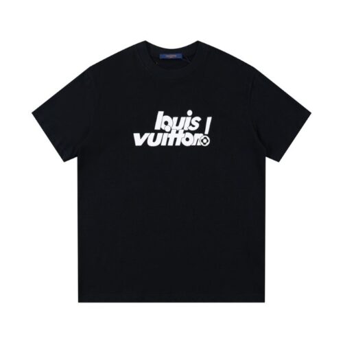 LV T-shirt Black Graphic Logo