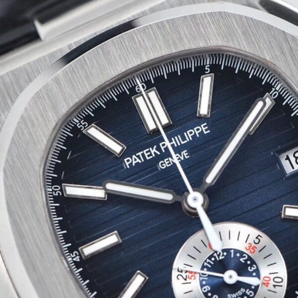 PP Nautilus Chronograph Black Leather