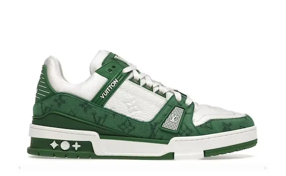 trainer-green-monogram-denim-white-2.webp Trainer Green Monogram Denim White