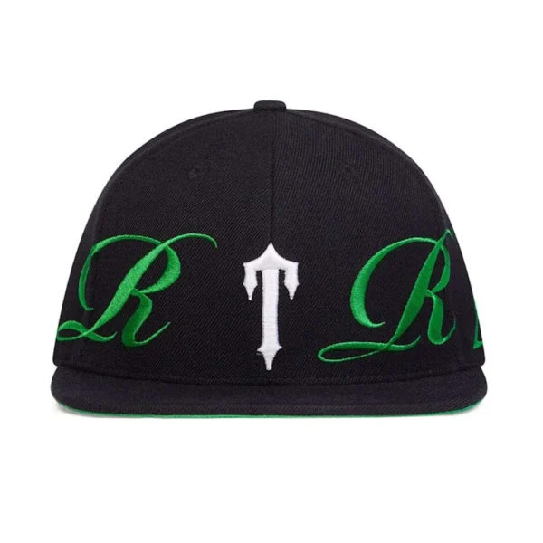 trapstar-script-fitted-cap-black-green.webp Trapstar Script Fitted Cap Black/Green