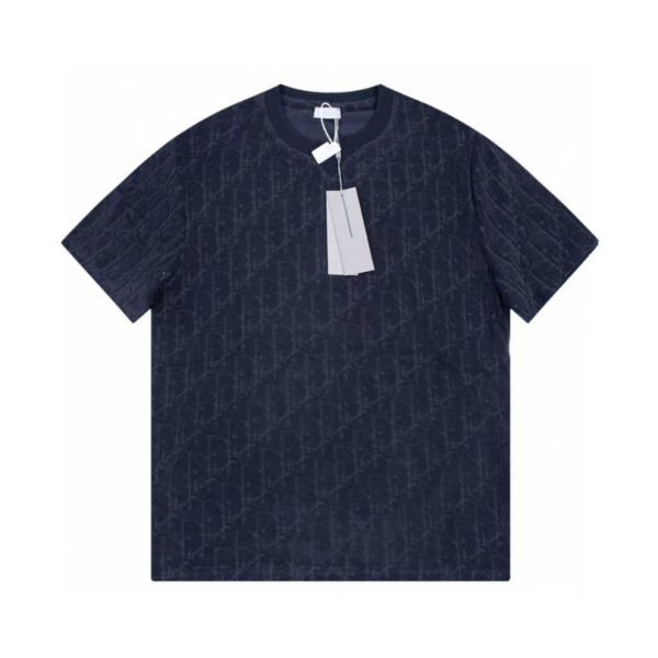 wefef0136-3.jpg CD T-shirt Embossed Monogram Navy