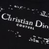CD T-shirt Black Distressed Logo Couture